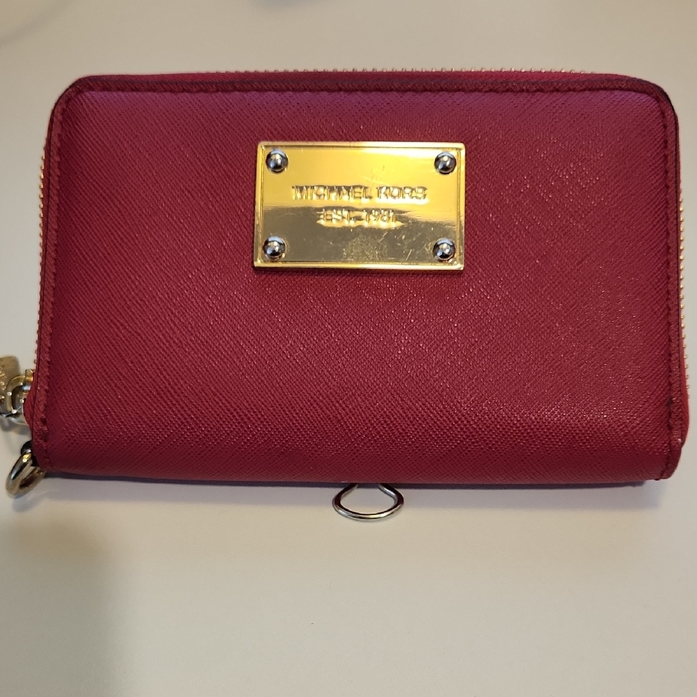 Michael Kors Pink Saffiano Leather Wallet